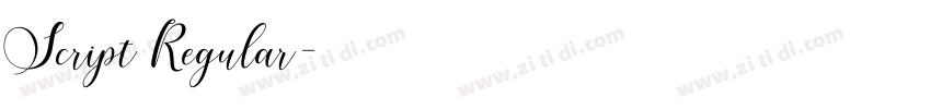 Script Regular字体转换